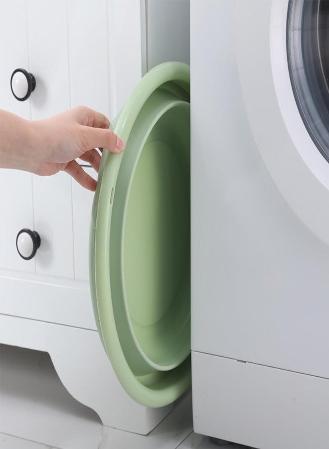 ليونز حوض غسيل قابل للطي من ليونز، حوض غسيل، حوض ماء ساخن، دلو، موفر للمساحة، غسيل الملابس، تنظيف، حوض للقدمين، خارجي، سفر (متوسط، أخضر فستقي) - Image 4